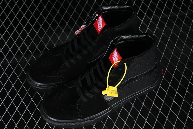 All categories Vans Vans series Vans Hi Vans high-top Vans Sk8-Hi Vans official Black Warrior high-top classic pure black casual canvas shoes VN000D5IBKA